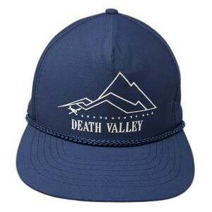 Speedway 5 Panel Blue One Size Hat Death Valley Mountain Rope Snapback Graphic